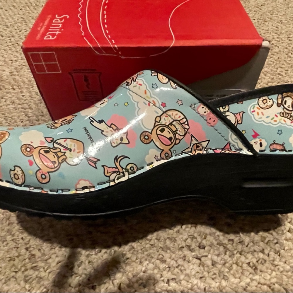 Sanita - Blue Donut Prof. Patent Clog - size EU 39 - Like New ! - Picture 8 of 10